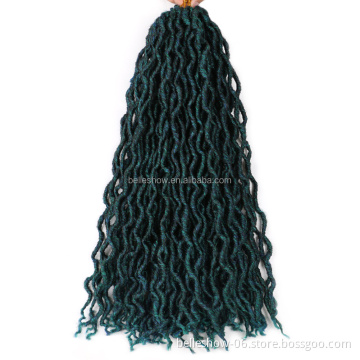 Hot sell 18 inch 24 stands 100g synthetic ombre dreadlock hair braids gypsy locs types of faux locs
